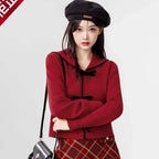 Spring and Autumn Navy Collar Sweater Coat Women Clothing - Vusy Kawaii Shop