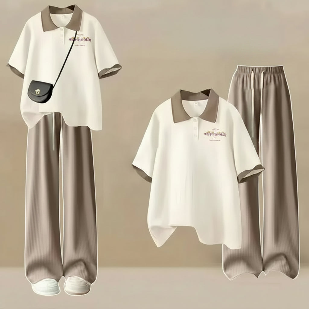 Summer Loose Polo Short-Sleeved T-Shirt with Sweet Style - Vusy Kawaii Shop