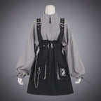 Woman Dress Gothic Girls Vintage Clothes Strap Belt Chain - Vusy Kawaii Shop
