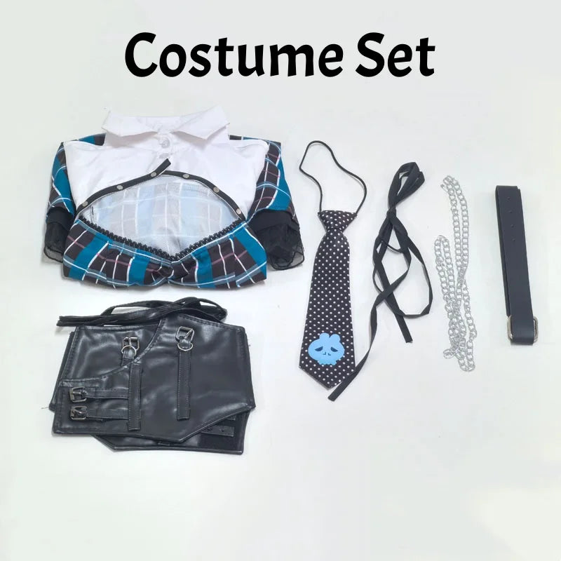 Frankie Stein Monster High costume set with belt and chain flat lay