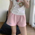 Cat Embroidery All Match Shorts Summer Korean Loose Student