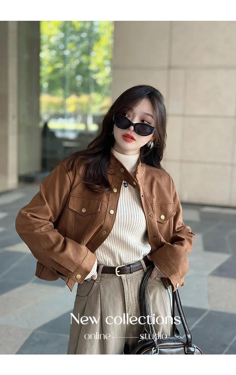 Thermal Knitted Shirt Retro Red Turtleneck Sweater - Vusy Kawaii Shop