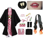 Nezuko Kamado Demon Slayer kimono cosplay set with wig and accessories