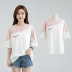 Vêtements Kawaii T-Shirts Mode Coréenne Femmes Hauts Mignons Roses