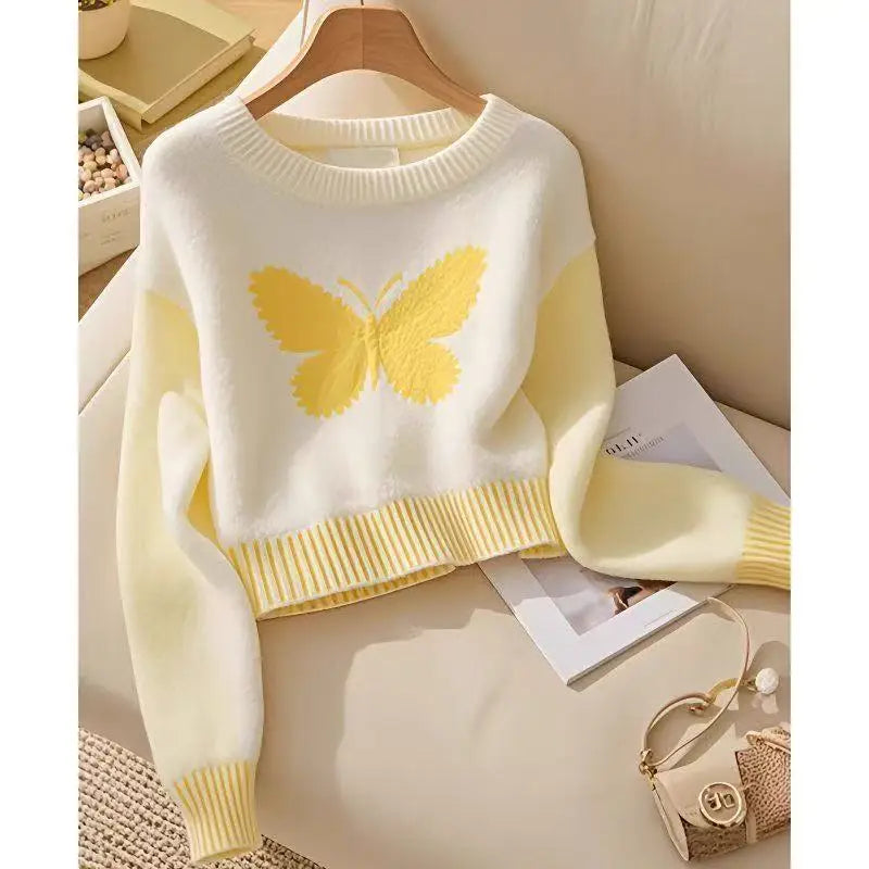 Cute Sweet Cardigan Sweaters Women White Knitted Coats Long - Vusy Kawaii Shop