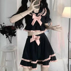 Japanese Sweet Sailor Collar Short Sleeve JK Shirt with Bow - Vusy Kawaii Shop