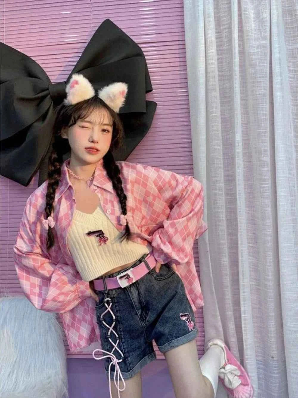 Kawaii High Waist Denim Shorts Low Price Youthful XL