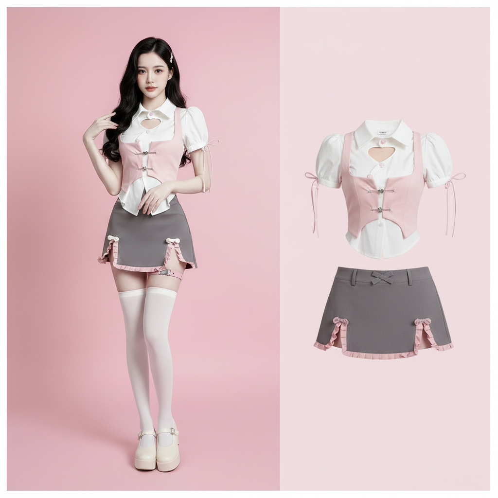 Summer Women Japanese Fashion Gyaru Girl Design Outfits 3 - Vusy Kawaii Shop