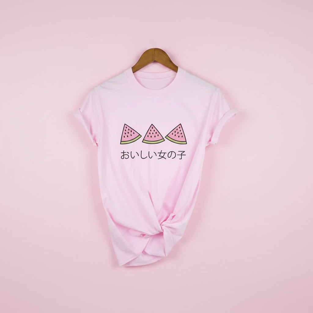 Fresh Strawberries Japanese Aesthetic T-Shirt Harajuku - Vusy Kawaii Shop