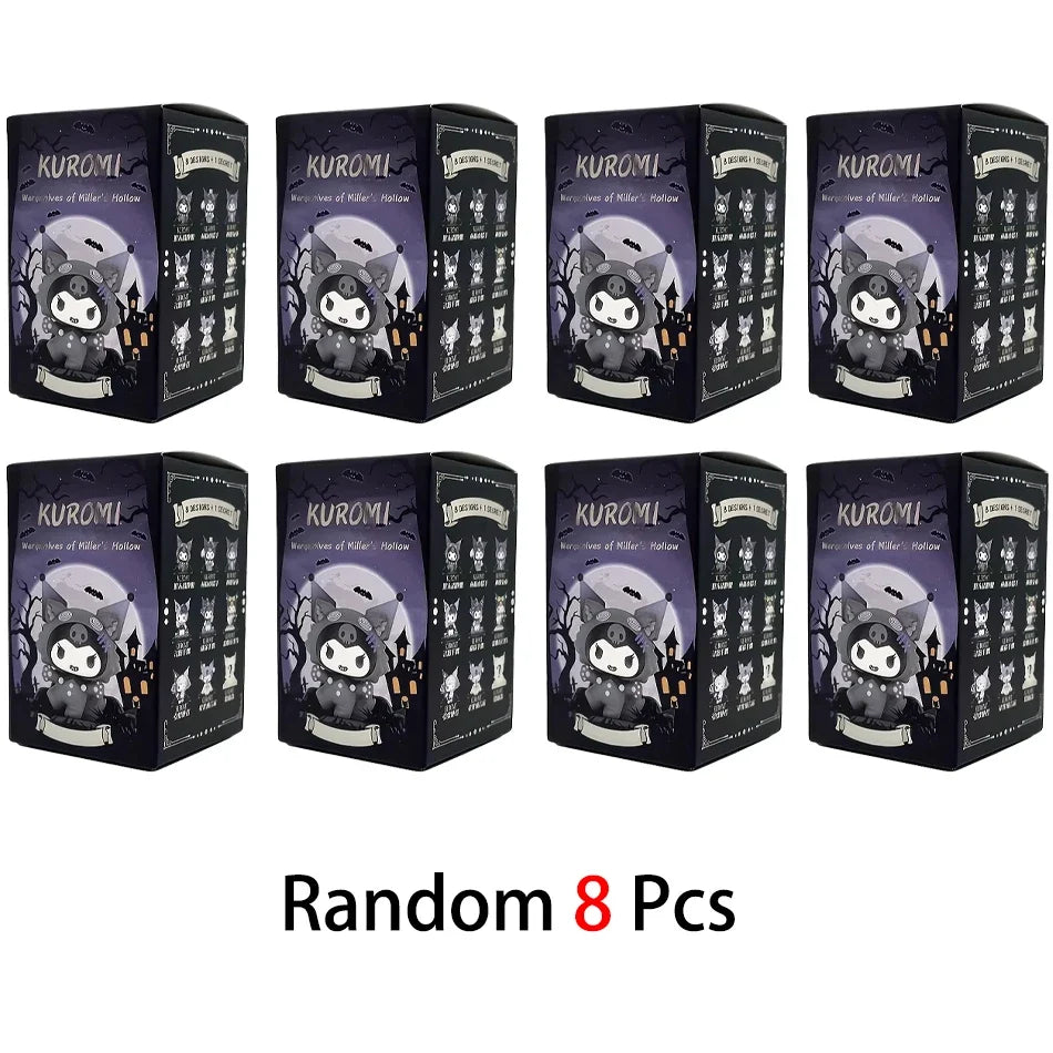 Eight Kuromi blind box packaging, random 8 pieces set, front view