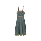 Autumn-Winter Vintage Two-Piece Set Knit Sweater Denim - Vusy Kawaii Shop