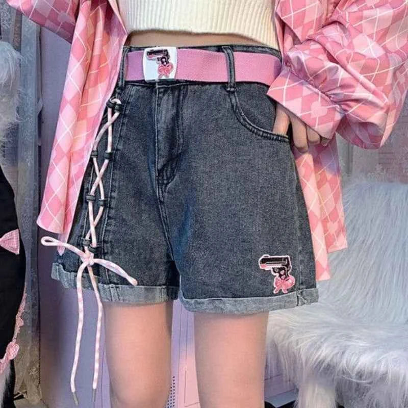 Kawaii High Waist Denim Shorts Low Price Youthful XL