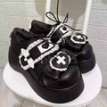 Butterfly Knot Thick Soled Lolita Shoes Board Shoes Round