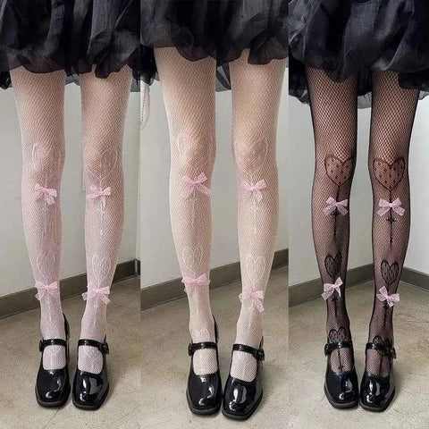 Pink Velvet Bow Embroidery Pearl Tights Pantyhose Fashion Women Tights JK Lolita Styles Sweet Girls Kawaii Cute Tights Wholesale