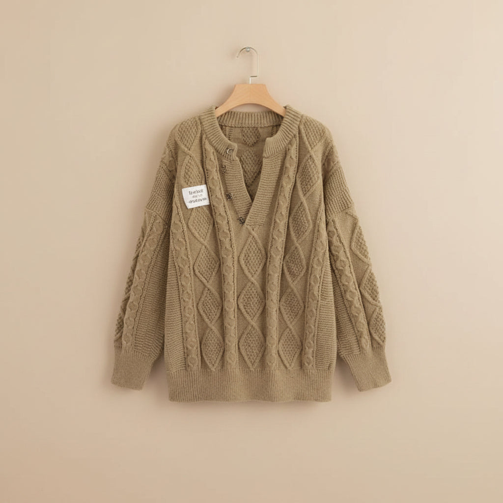Fashion Suit Korean Elegant Knitting Sweater and White Long - Vusy Kawaii Shop