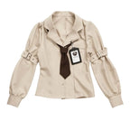 Women Suit Autumn College Style Suit Collar Shirt H Shaped - Vusy Kawaii Shop