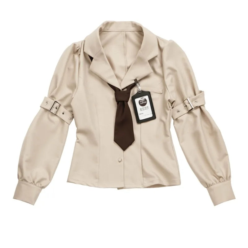 Women Suit Autumn College Style Suit Collar Shirt H Shaped - Vusy Kawaii Shop