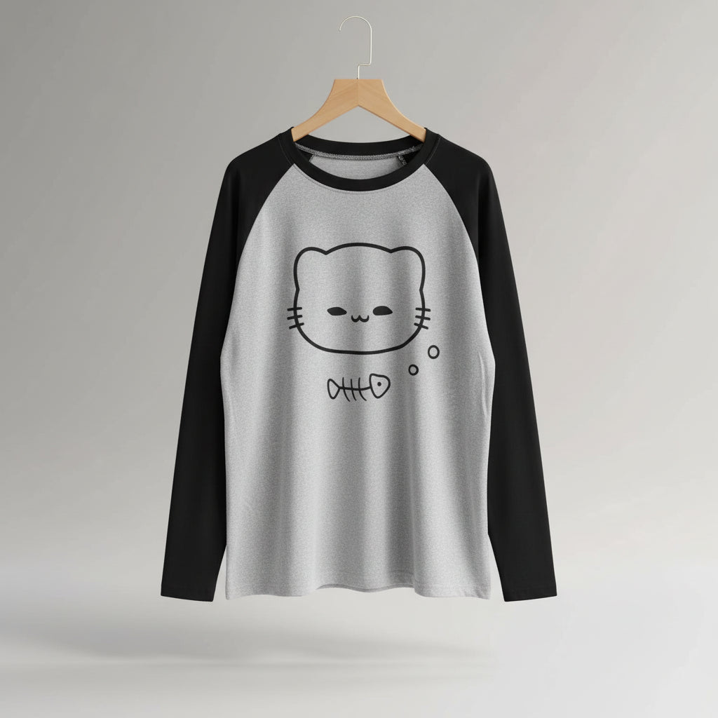 Women Clothing Cartoon Oversized T Shirts Long Sleeve O-neck - Vusy Kawaii Shop