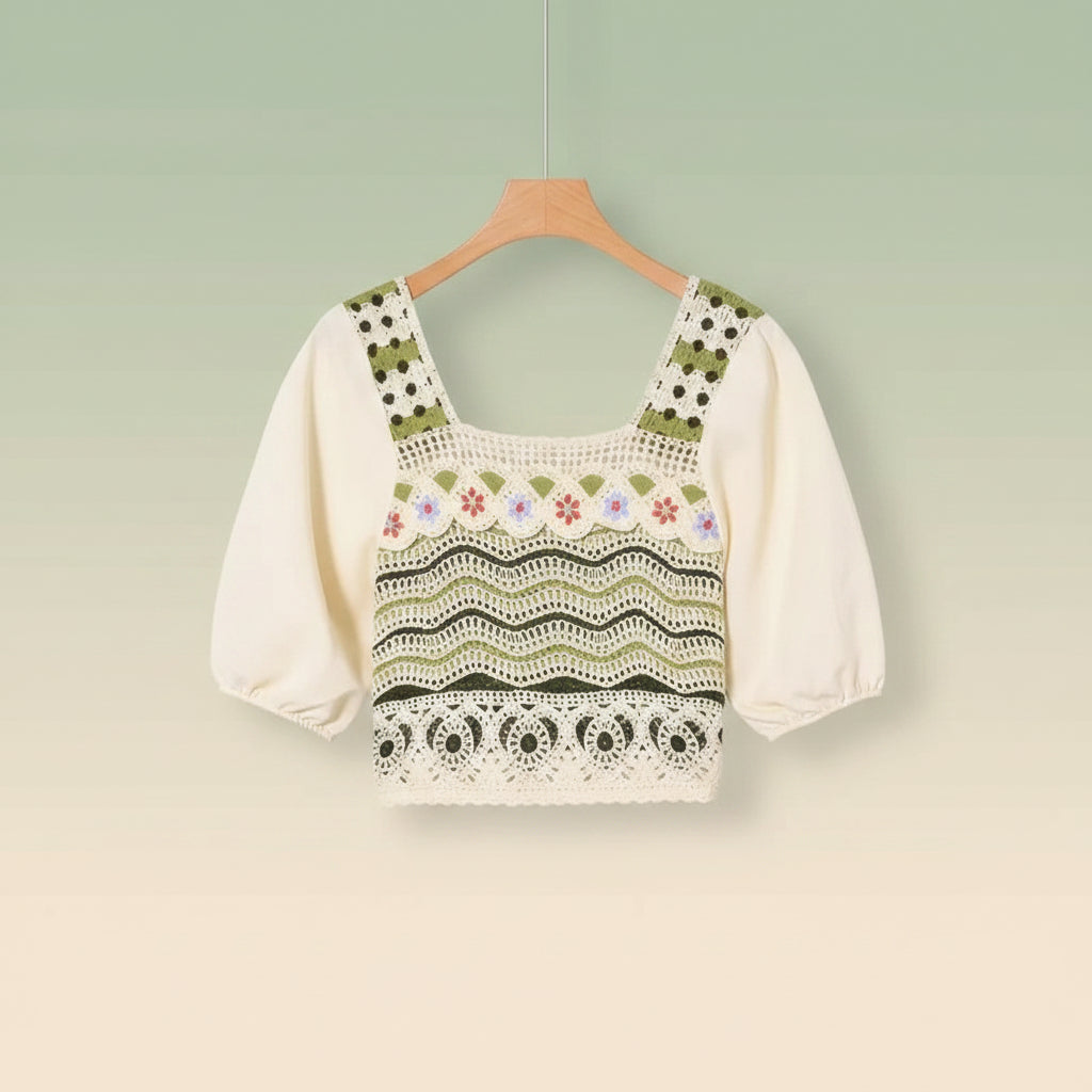 Summer Set Small Fresh Outfit Korean Style Western-Style Top - Vusy Kawaii Shop