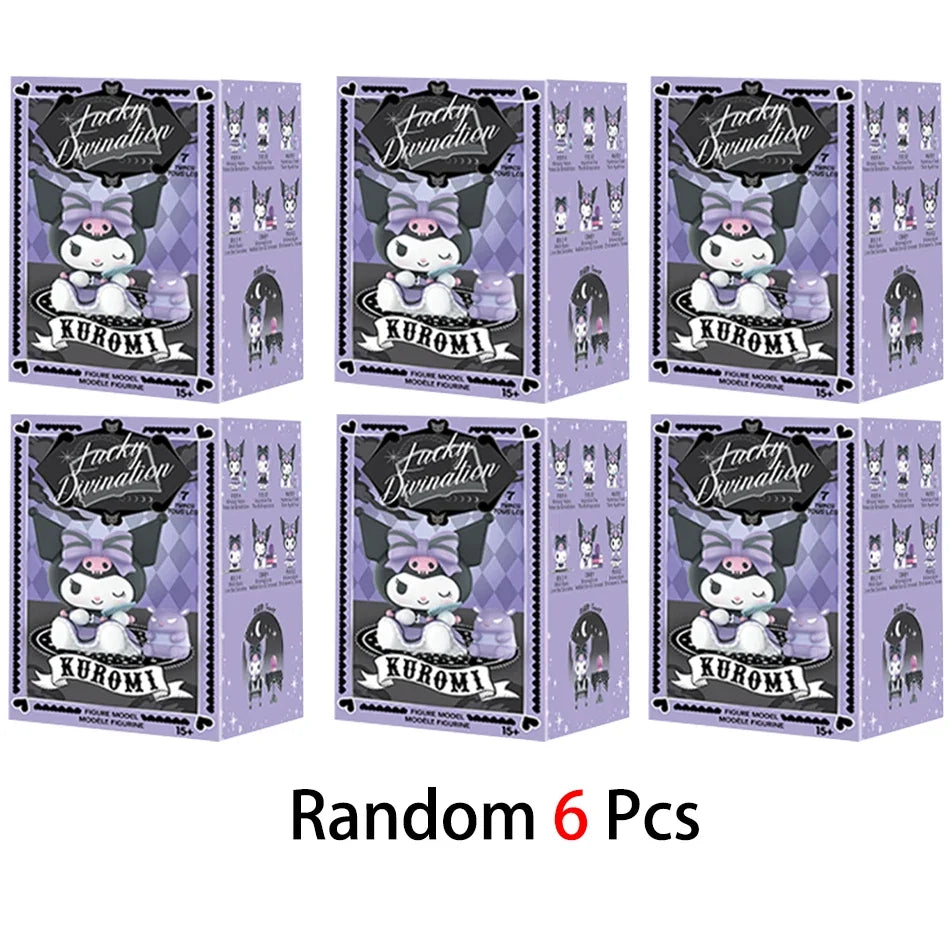 Six Kuromi Lucky Divination blind box packaging, random 6 pieces set