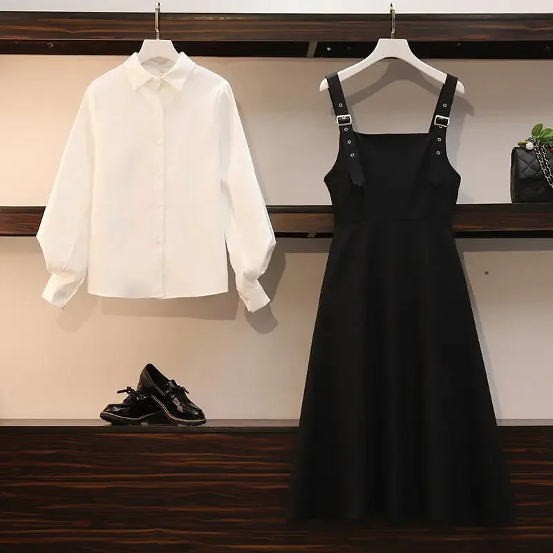 Set Spring and Autumn Suit Women Fashion Shirt and Dress - Vusy Kawaii Shop