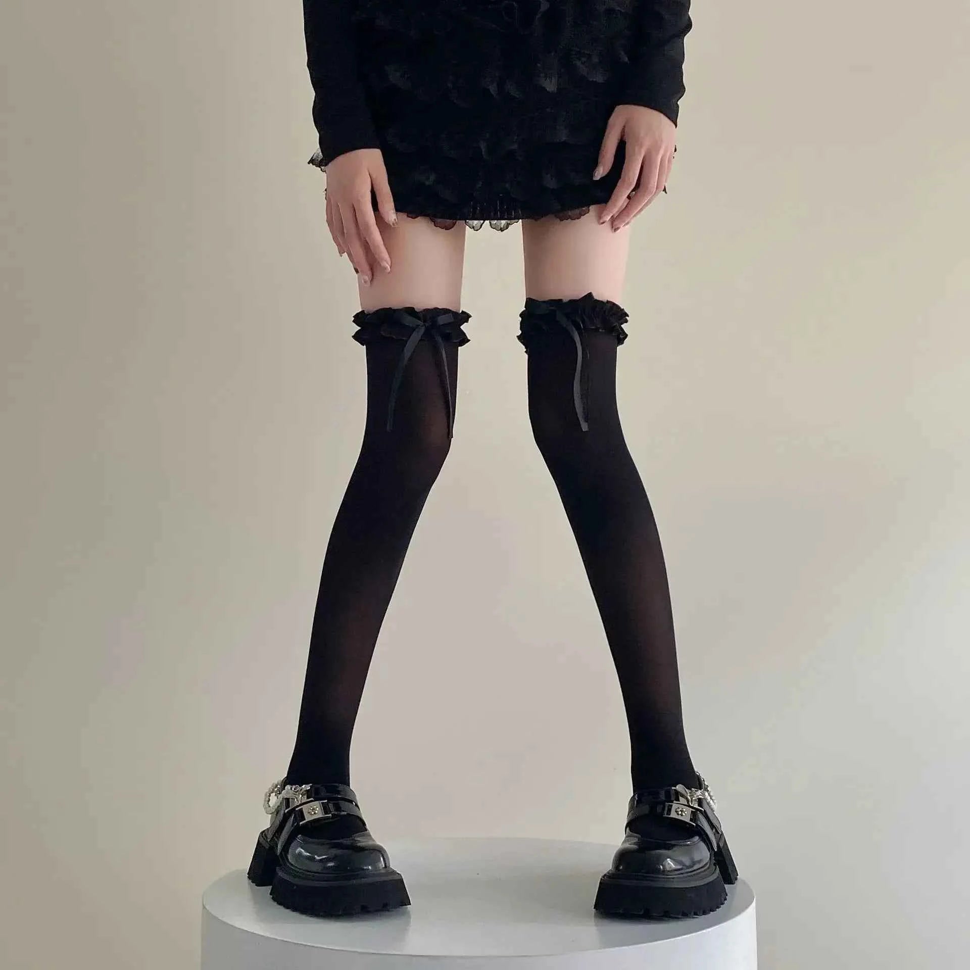 Women Korean Girls JK Silk Sock Fashion Heart Bowknot Calf Sock for Children Kids Summer JK Thin Soft Breathable Kids Stockings