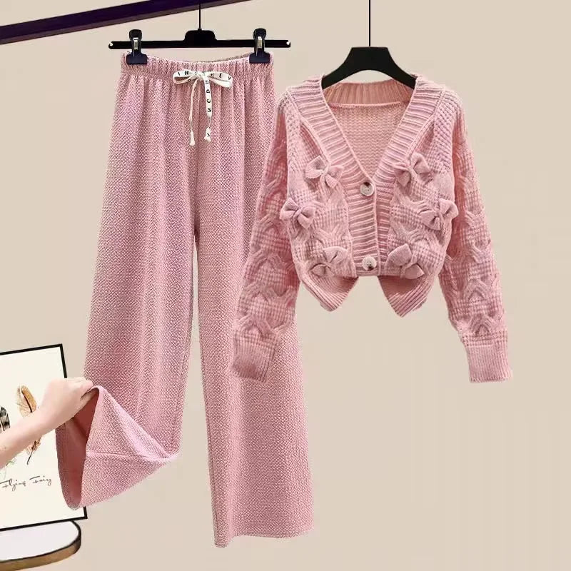 Two Piece Set in Sweater Matching Sets Korean Sweet Bow - Vusy Kawaii Shop