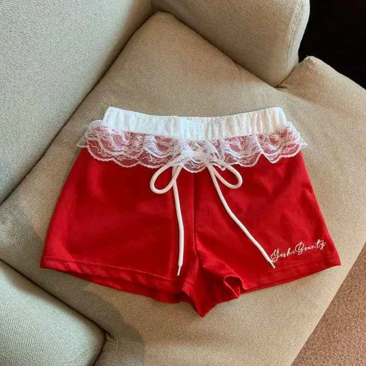 Sexy Low- Waist Embroidery Shorts Summer Casual Short Pants