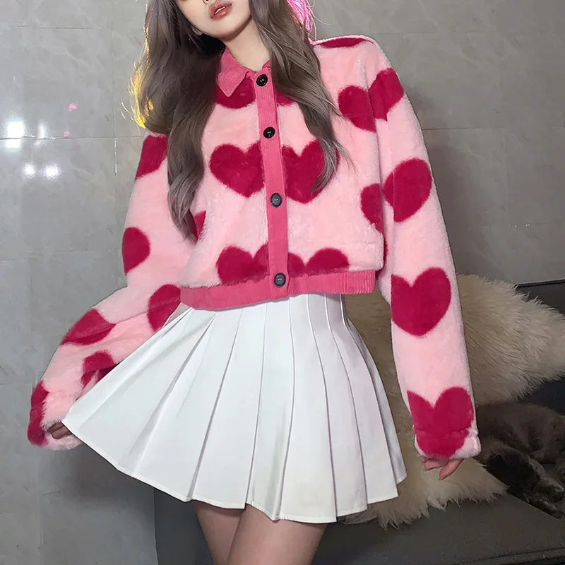 Clothing with Contrasting Colors Loose and Fashionable - Vusy Kawaii Shop