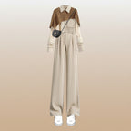 Fashion Set Korean Elegant Retro Smock, Shirt and Wide-Leg - Vusy Kawaii Shop