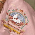 Retro Chic Top Oversize Kawaii Rabbit Printed Short-sleeved