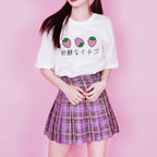 Fresh Strawberries Japanese Aesthetic T-Shirt Harajuku - Vusy Kawaii Shop