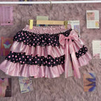 Sweet Girl Cute Girl Pink Cake Skirt Short Skirt Summer