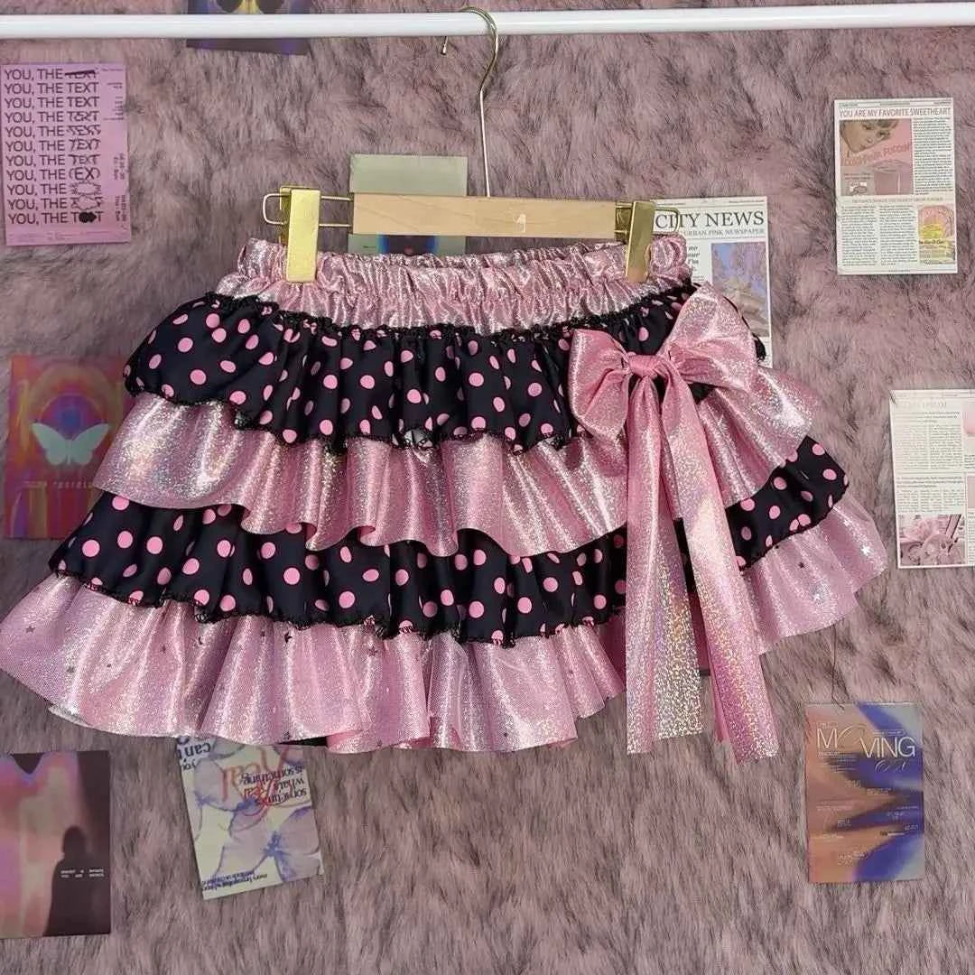 Sweet Girl Cute Girl Pink Cake Skirt Short Skirt Summer