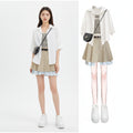 Smart Casual Three-Piece Set Loose Shirt · Inner Tank · Pleated Skirt
