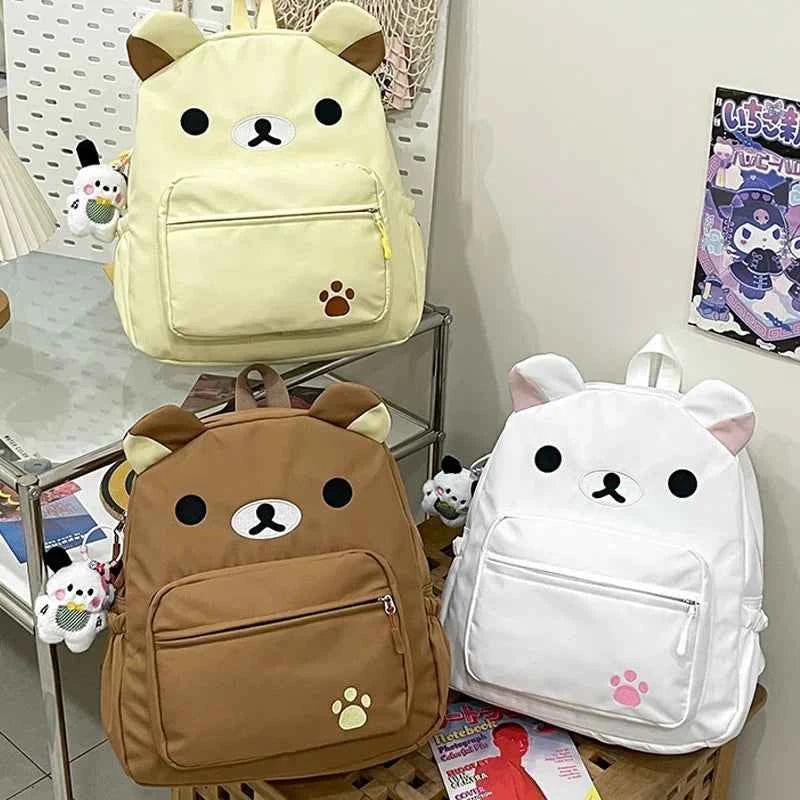 Rilakkuma Backpack Women Anime Relax Bear Student School Bags Girls Boys Outdoor Sport Travel Fashion Rucksack Gift Hot Sales