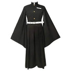 Muichiro Tokito Demon Slayer uniform cosplay on mannequin, front view