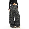 Women Camouflage Jeans Sense Design Vintage High Waisted
