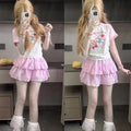 Sweet Lolita Style 2 Piece Sets Outfits Cartoon Bunny Bear
