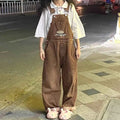 Loose Denim Pant Women Preppy Style Wide Leg Jeans Straight