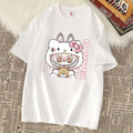 Cartoon Printed Casual T-Shirt in Summer 100% Cotton