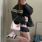 Harajuku Kawaii Lace Trim Mini Skirts Gothic Cutecore Bow