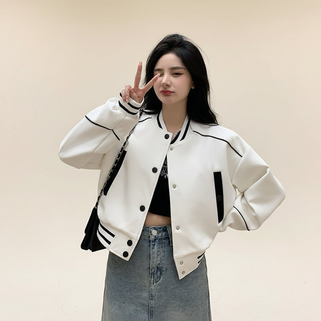 Streetwear Skirt Outfits Fashion Korean Two Piece Sets Women - Vusy Kawaii Shop