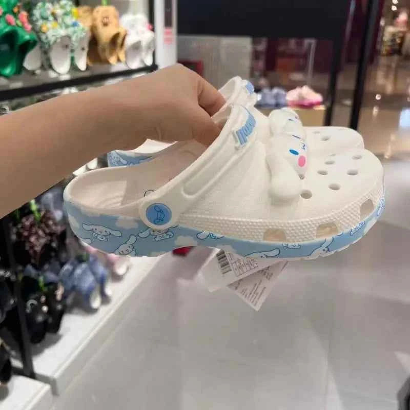 Sanrios Hello Kittys Slippers Cartoon Cinnamoroll Sandals Anime Eva Home Beach Shoes Summer Slippers Anti-Slip Adult Kids Gift