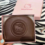 Kawaii Cartoon HELLO KITTY Retro Card Bag Girls Fashion Zipper ID Bag Storage Bag Lightweight Carrying Mini Wallet Women Gifts