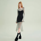 Fashionable Avant-Garde Design False Two-Piece Patchwork - Vusy Kawaii Shop