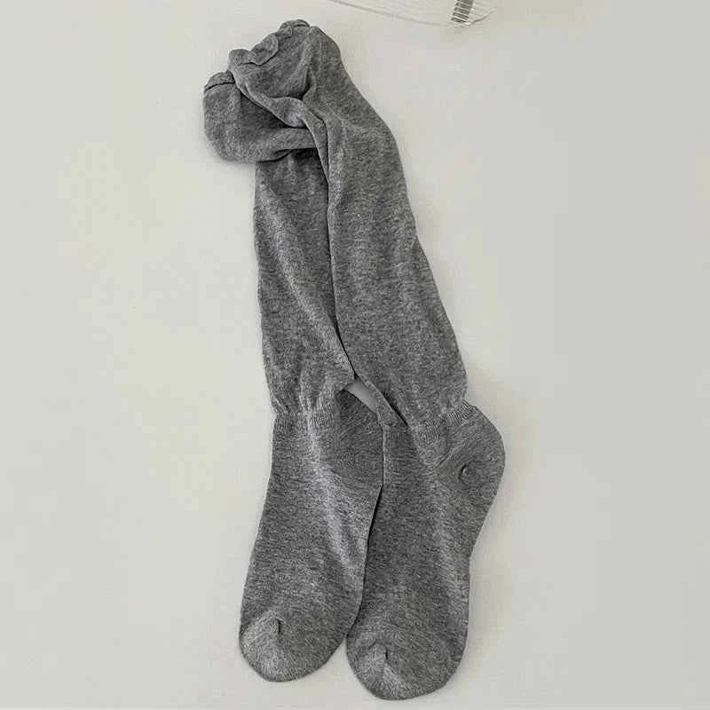 Thigh High Stockings Women Girls Black White JK Long Socks Lolita Summer Leggings Sweet Ballet Hosiery Thin Loose Costumes