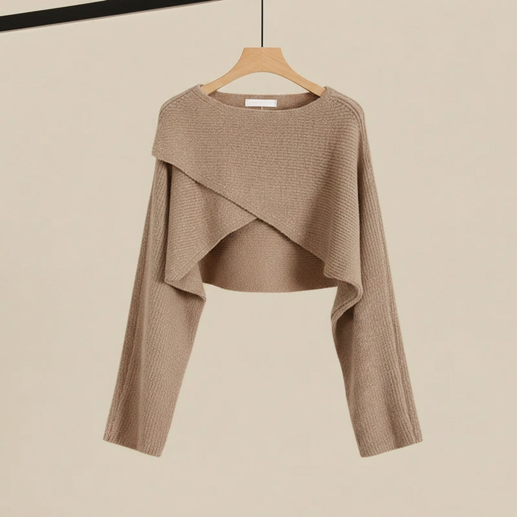 Chic Knitted Sweater Denim Strap Dress Cozy Korean Style - Vusy Kawaii Shop