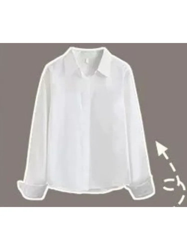Pants Sets Contrast Plaid V Neck Knitted Vest White Shirt - Vusy Kawaii Shop