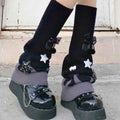 Niedliche Schleifenballen Wadenbedeckung Lolita Japanische Gestrickte Socken